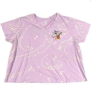 Disney Parks 100 Anniversary Mickey Band Director AOP V Neck T Shirt Sz 2X